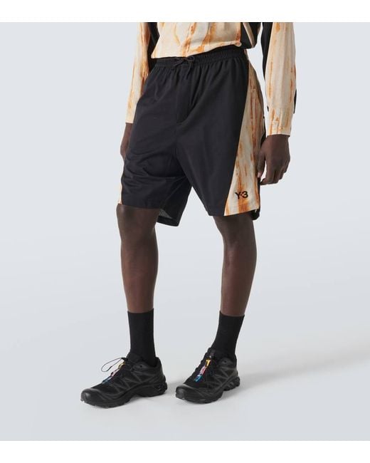Y-3 X Adidas Bedruckte Shorts in Gray für Herren