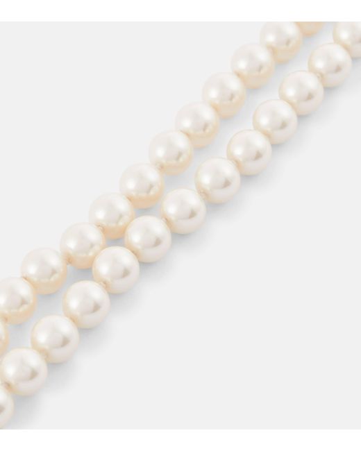 Vivienne Westwood Metallic Graziella Embellished Faux Pearl Bracelet