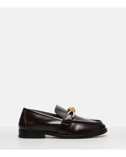 Bottega Veneta Black Astaire Knot Leather Loafers