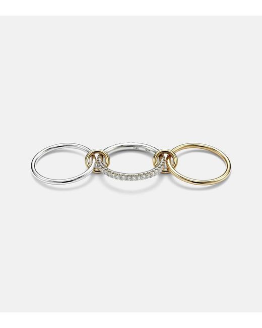 Spinelli Kilcollin White Tigris Sg 18Kt And Sterling Ring With Diamonds