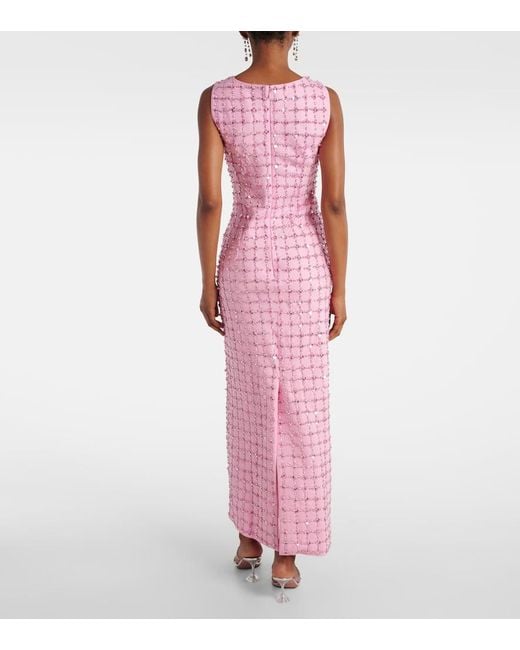 Jonathan Simkhai Pink Embellished Maxi Dress