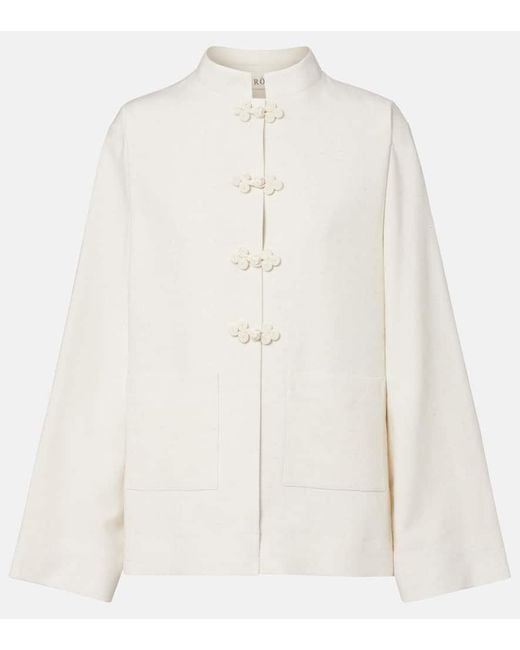 Rohe White Jacke Marie Aus Crepe