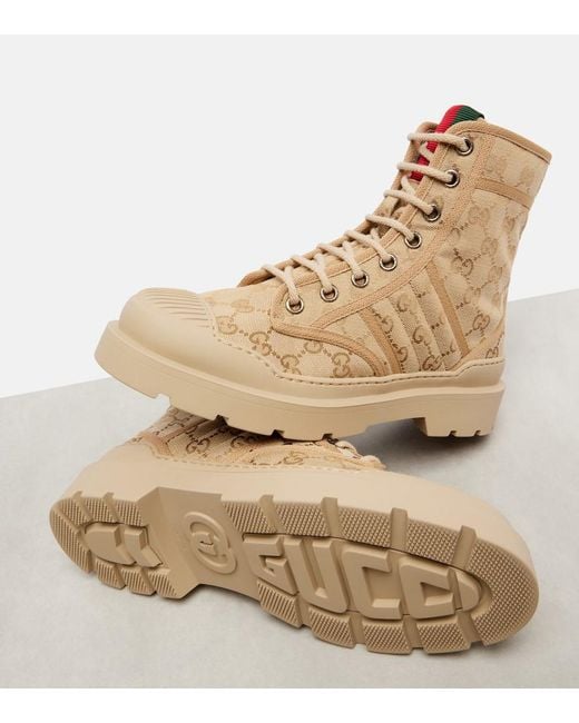 Gucci Natural Boot With Web