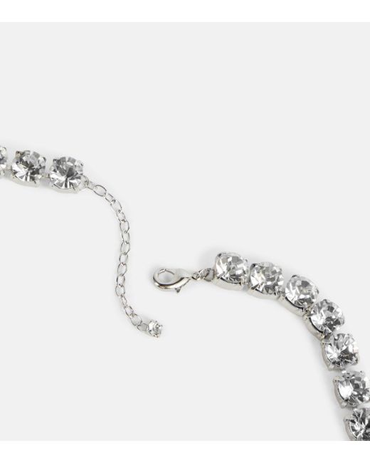 Jennifer Behr Metallic Mylah Crystal-embellished Necklace