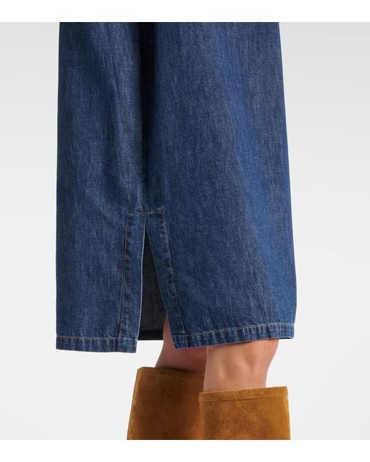 Valentino Blue Denim Shirt Dress
