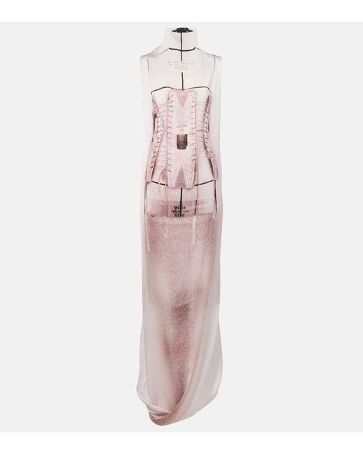 Abito Lungo di Jean Paul Gaultier in Pink
