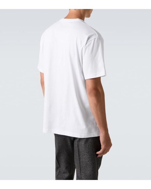 Gucci T-Shirt Double G Aus Baumwoll-Jersey in White für Herren