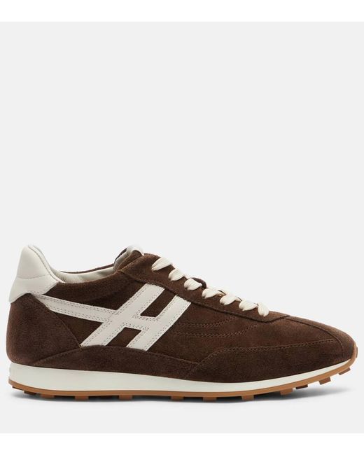 Hogan Brown H699 Suede Sneakers