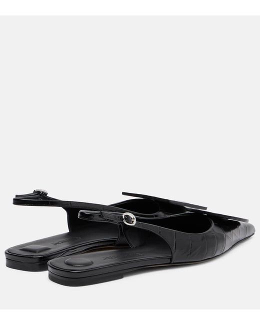 Jacquemus Black Slingback-Pumps Duelo Aus Leder