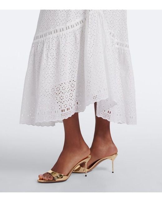 Ulla Johnson White Constance Broderie Anglaise Midi Dress
