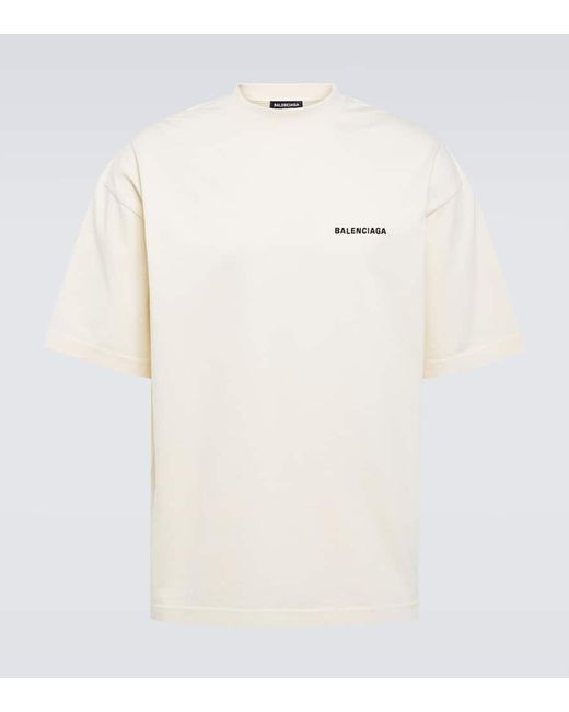 Balenciaga T-Shirt aus Baumwoll-Jersey in White für Herren