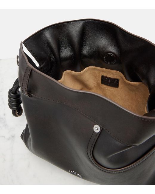 Loewe Black Flamenco Medium Leather Clutch