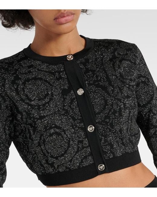 Versace Black Cropped Cardigan