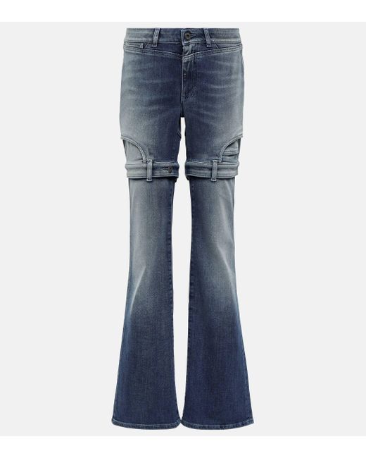Off-White c/o Virgil Abloh Blue High-rise Flared Jeans