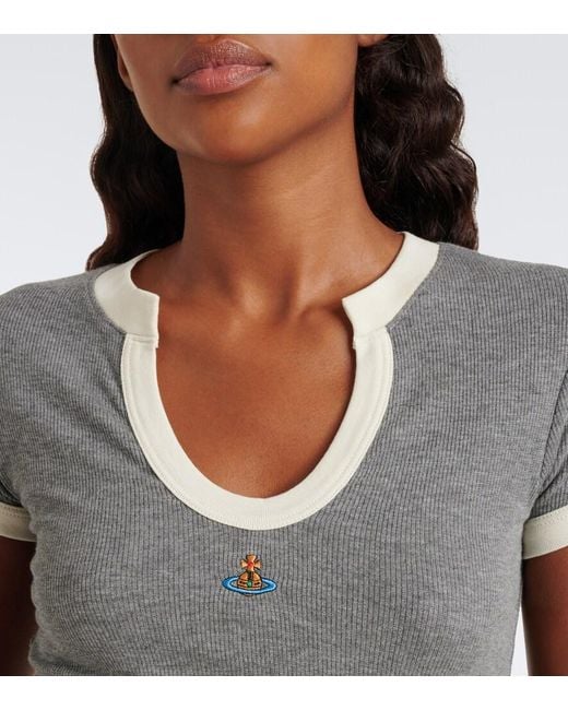 Vivienne Westwood Gray Baby Lima Ribbed-Knit T-Shirt