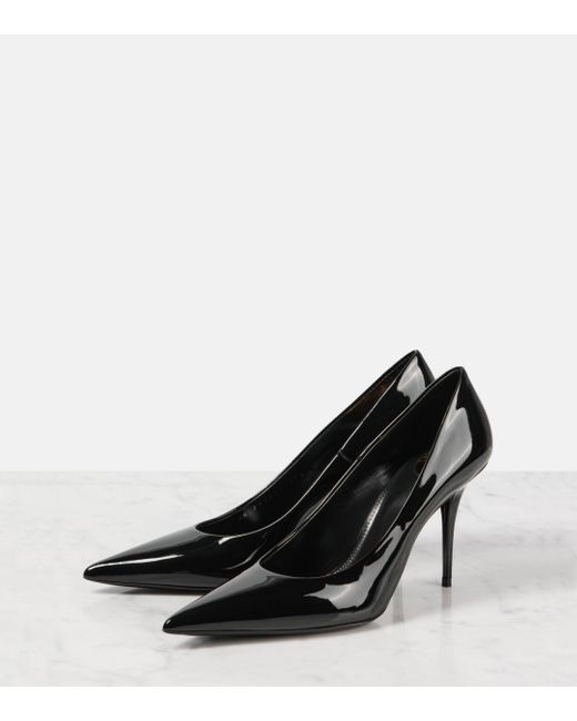 Saint Laurent Black Norma Patent Leather Pumps