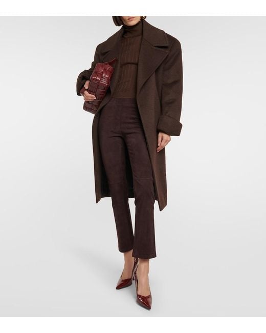 Stouls Brown Jp Twenty Mid-Rise Bootcut Suede Pants