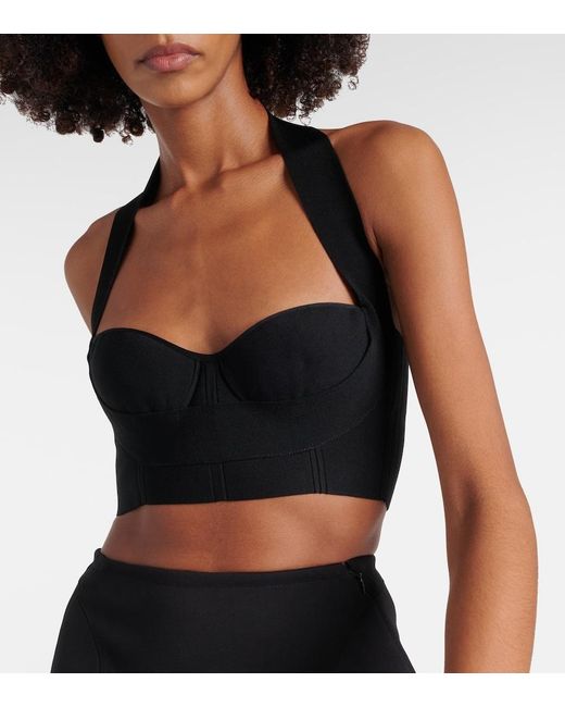 Alaïa Black Halterneck Bra Top