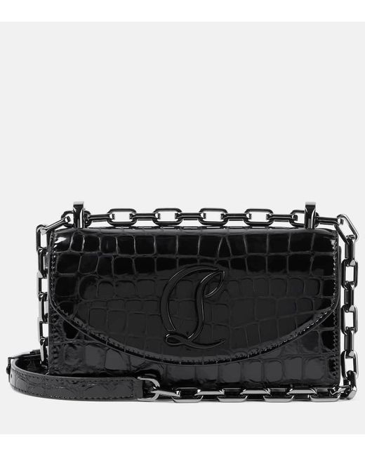 Bolso Loubi54 De Piel Grabada Christian Louboutin de color Black