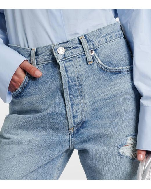 Jeans regular a vita media di Agolde in Blue