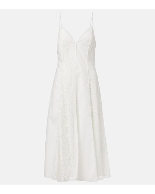 Jonathan Simkhai White Mina Lace Midi Dress
