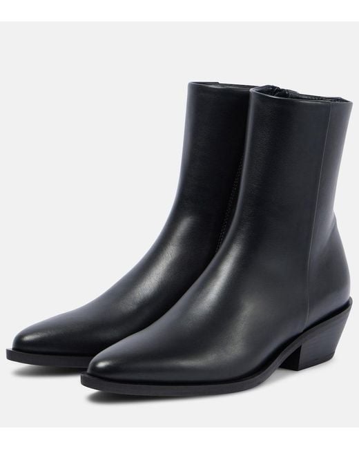 A.Emery Black Ankle Boots Hudson Aus Leder