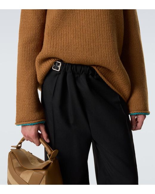 Loewe Brown Wool Turtleneck Sweater for men