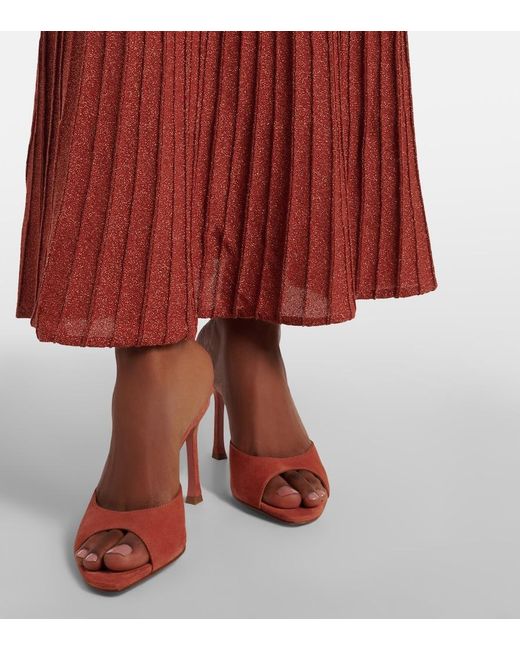 AMINA MUADDI Brown Alexa Suede Mules