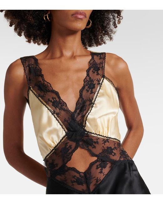 Sir. The Label Black Aries Lace-trimmed Cutout Silk Maxi Dress