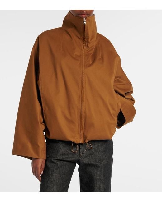 Nour Hammour Brown Francois Cotton-Blend Jacket