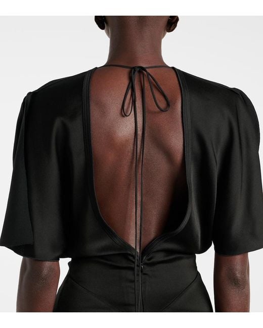 Victoria Beckham Black Kleid "Gathered Waist"
