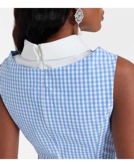 ShuShu/Tong Blue Gingham Cotton Minidress