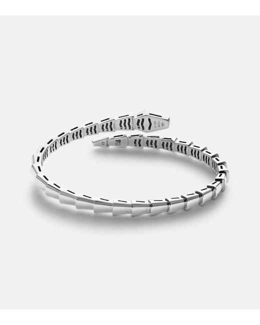 BVLGARI Metallic Serpenti Viper 18Kt Bracelet With Diamonds