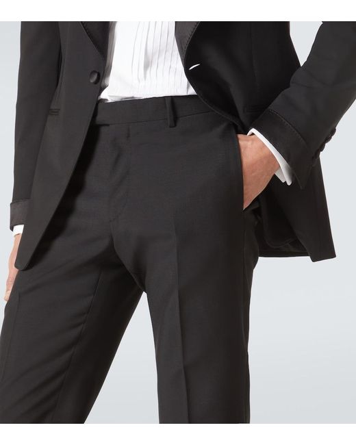 Lardini Black Wool And Mohair Suit Pants for men