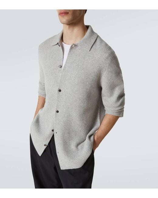 The Row Gray Barkley Wool And Cashmere Cardigan for men
