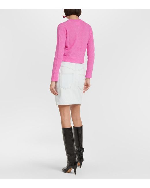 Isabel Marant Pink Nita Alpaca-Blend Cardigan