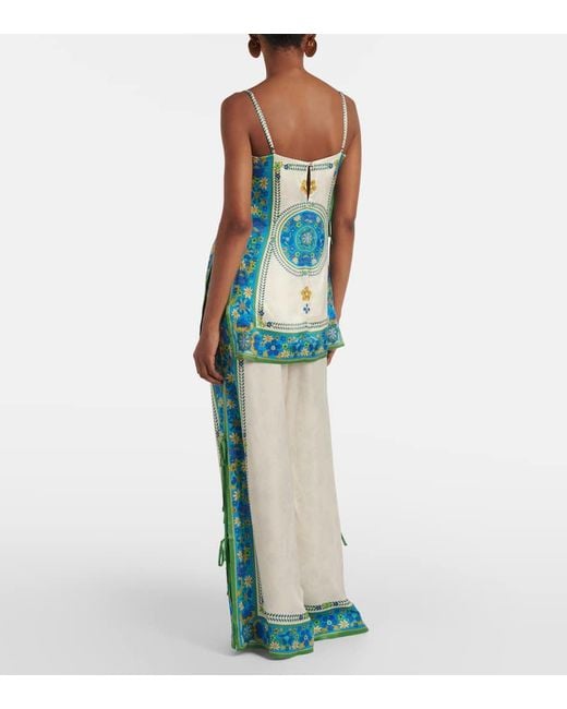 ALÉMAIS Blue Bedrucktes Top Vivianna