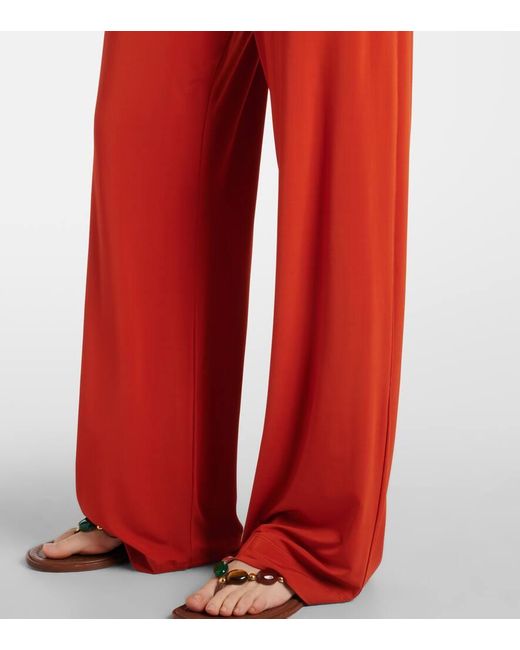 Max Mara Red Parsec Halterneck Jumpsuit