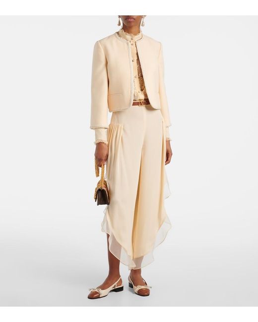 Valentino Natural Silk Chiffon Blouse