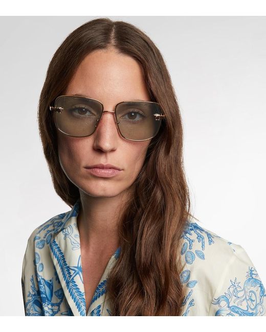 Versace Metallic Medusa Square Sunglasses
