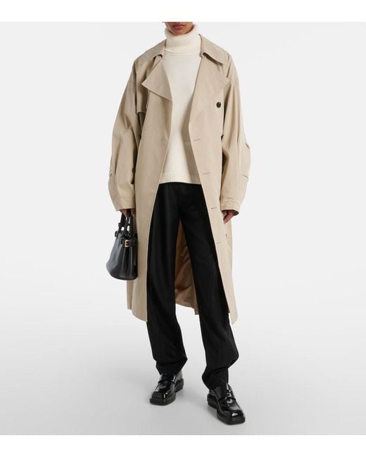 Frankie Shop Natural Mavis Oversized Trench Coat