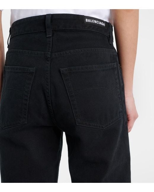 Balenciaga Black Mid-Rise Bootcut Jeans