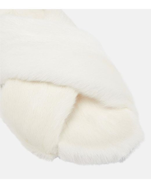 Jil Sander Natural Shearling Sandals