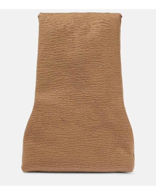 The Row Brown Glove Large Clutch Bag