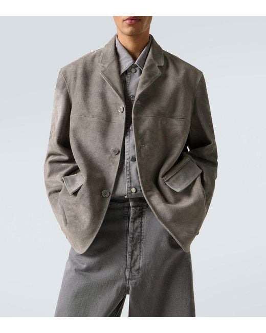 Blazer En Daim Lemaire pour homme en coloris Gray