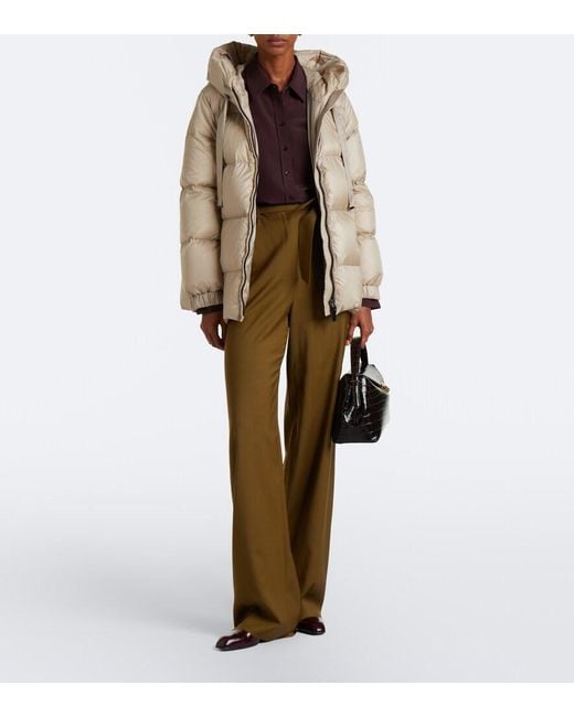 Max Mara Natural Hooded Down Jacket