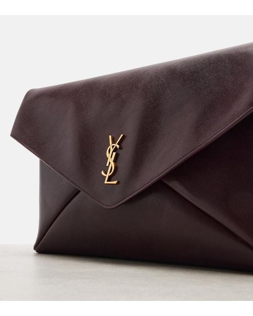 Saint Laurent Purple Cassandre Xxl Leather Shoulder Bag