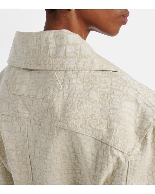 Jacquemus Natural Marino De Nimes Cotton Cropped Long Sleeve Jacket