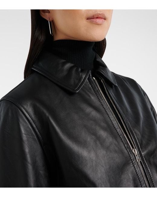 Yves Salomon Black Leather Jacket