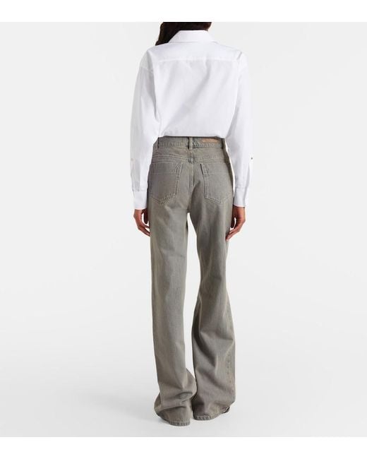 Max Mara Gray Colibri High-Rise Flared Jeans